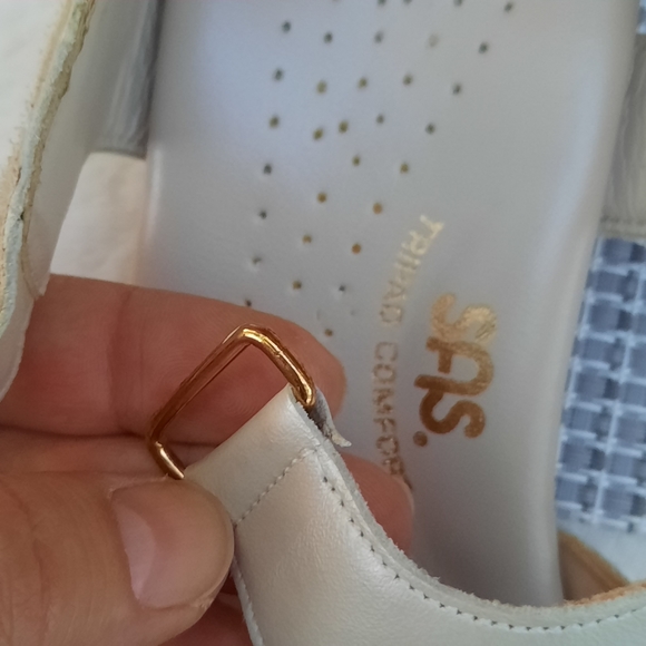 SAS Tripad Suntimer Comfort Slingback Low Block Heel Sandal Dress Shoes Pearl 8 - Picture 9 of 13